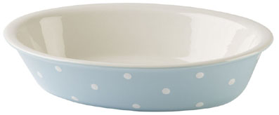 Dish oval with rim